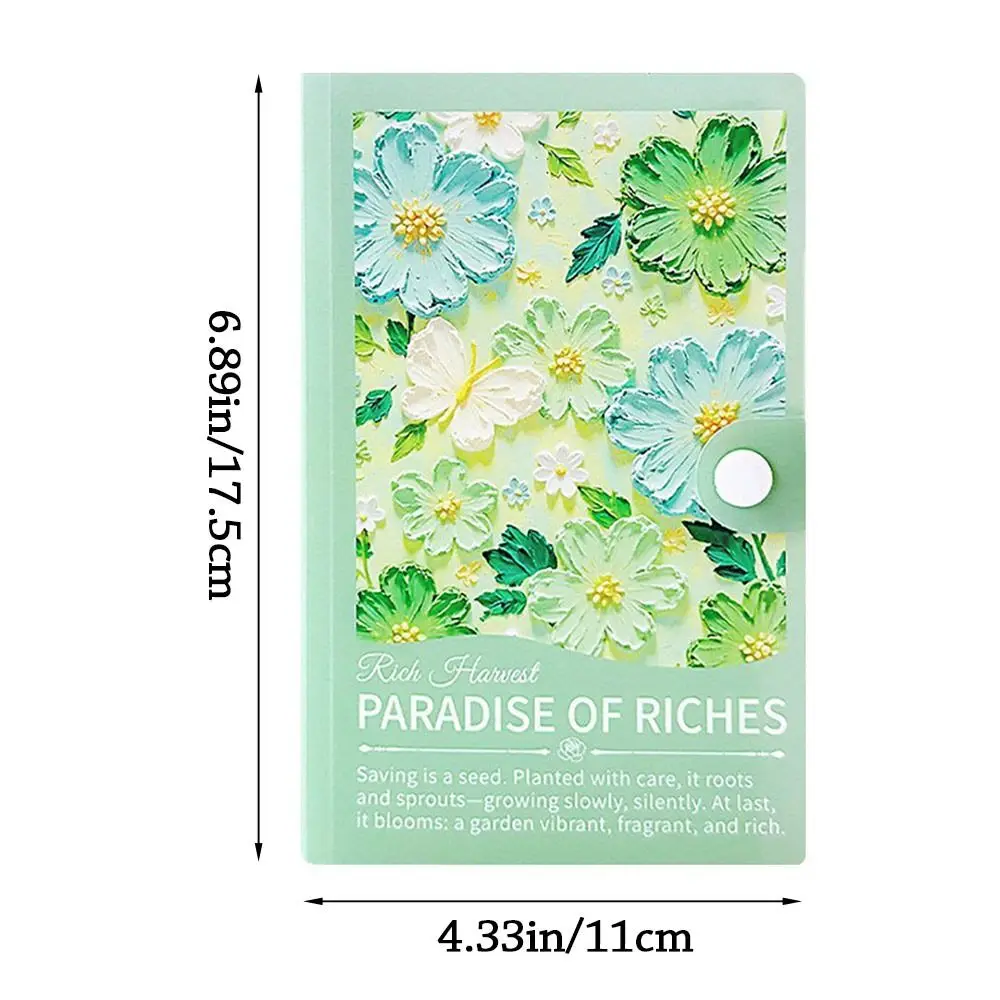 Save Money 100 Envelopes Money Saving Challenge A6 Oil Painting Waterproof Savings Binder Large Capacity Reusable