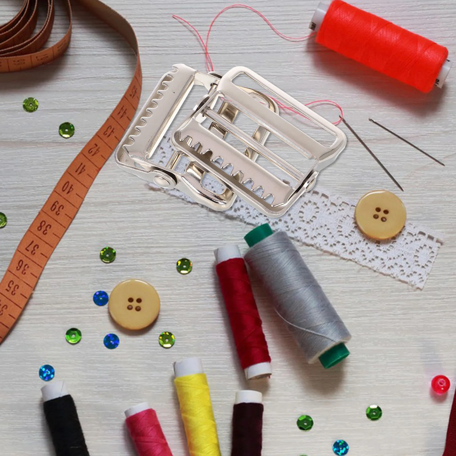 5pcs Metal Buckle For Belts Webbing Clip Adjustable Strap Fastener Replacement Slide Ladder Locking Hardware Iron Adjuster For