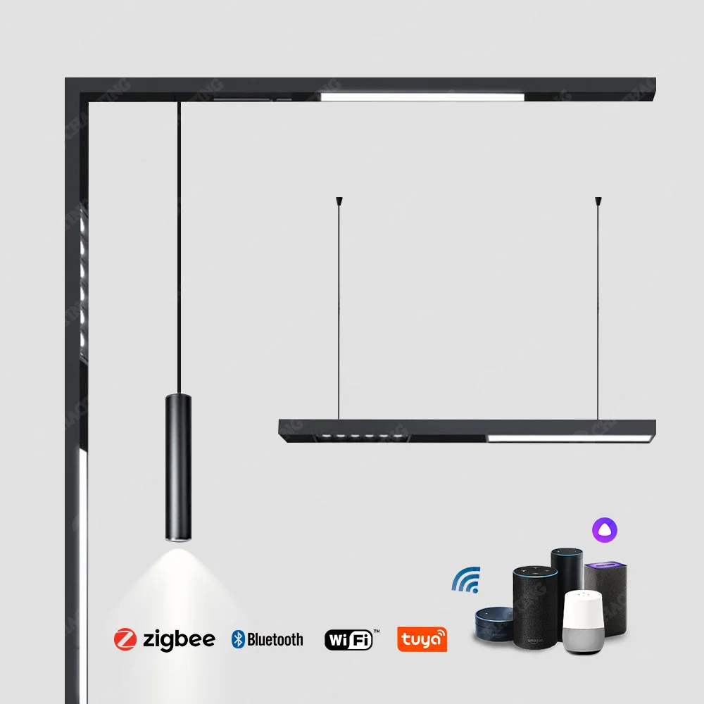 Aluminium Plafond Inbouw Rail Magneet 30W 40W 50W 60W Cob Magnetisch Smart Dimbaar Led Track Licht Systeem Voor Indoor