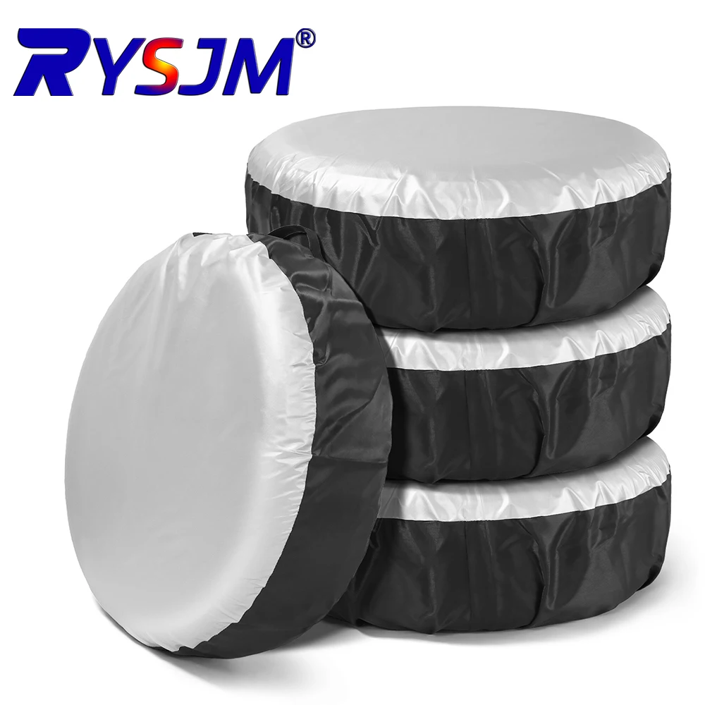 13-18inch 19-23inch Tire Cover Case Car Spare Tire Cover Storage Bags Carry Tote Polyester Tire For Cars Wheel Covers Dustproof