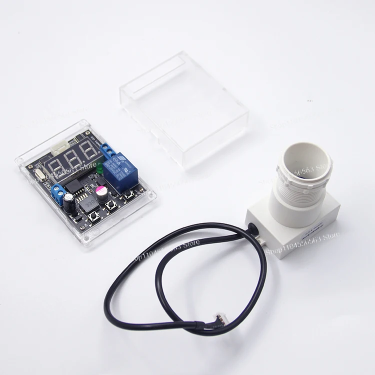 Ultrasonic Distance Sensor Module with Display & Relay Output for Adjustable Range Obstacle Avoidance