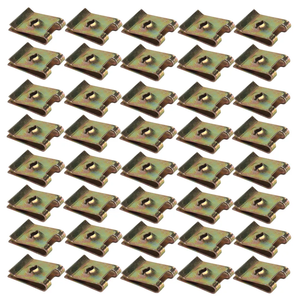 50Pcs Spire U Clip High Elasticity Manganese Steel Car Dashboard Panel Fasteners Motorcycle Fairing Wire Clips