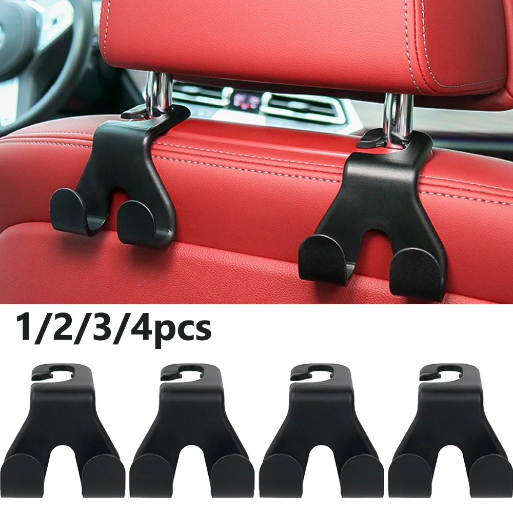 

1/2/3/4Pcs Universal Car Seat Headrest Hook Storage Hanger Auto Back Seat Hook Organizer Bracket Holder Car Interior Accessories