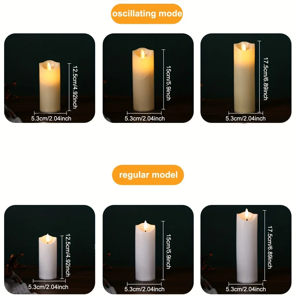 3PCS LED Electronic Flameless Candle Light Scene Arrangement Surprise Decorative Light Lightweight and Convenient to Carry