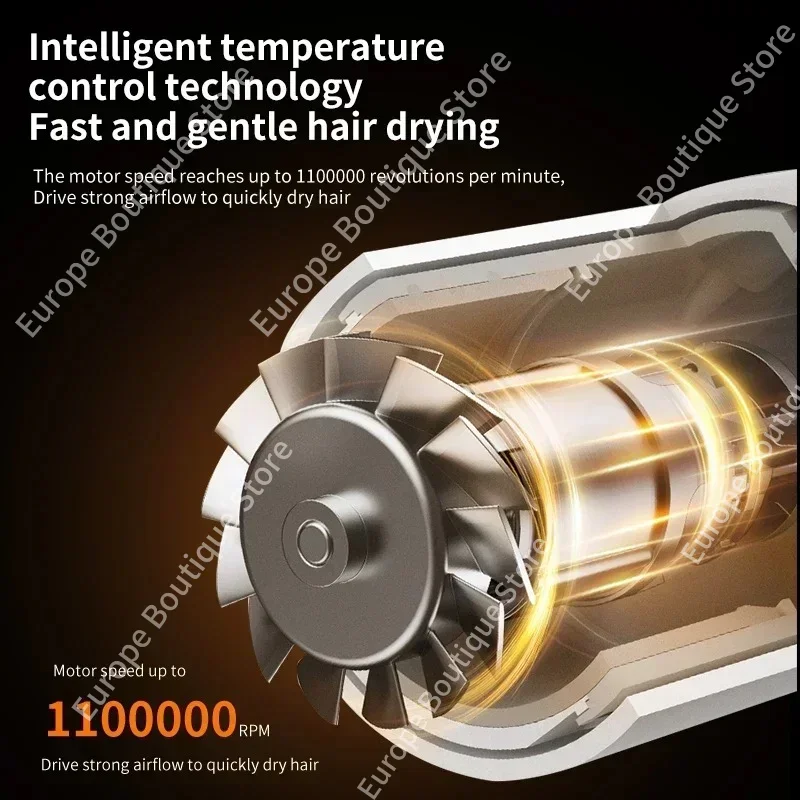 신제품 슈퍼 헤어 드라이어 무날개 헤어 드라이어 개인 헤어 케어 스타일링 음이온 도구 지속적인 음이온 전기 드라이어