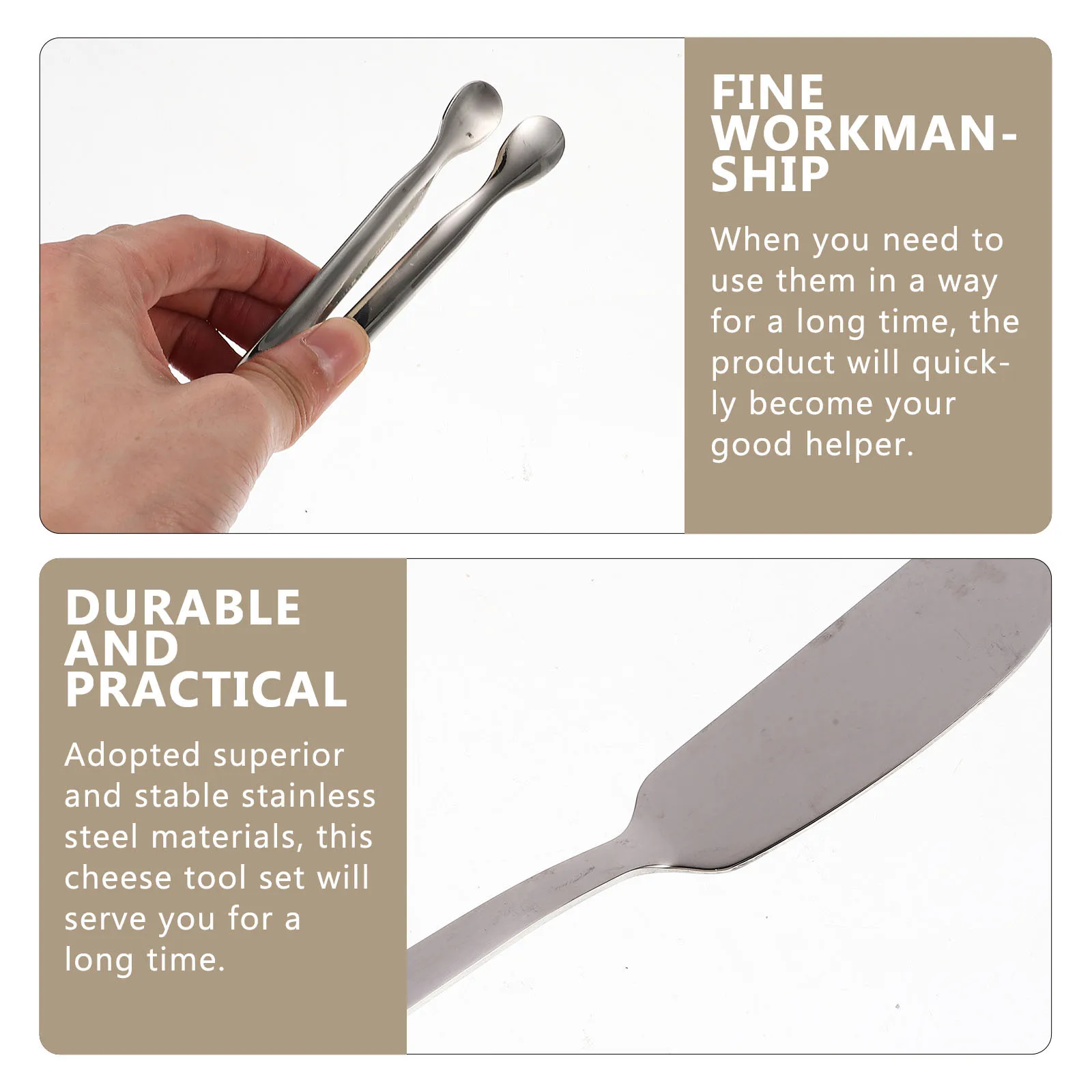 

1 Set Stainless Steel Cheese Tools Set Cheese Serving Utensils, Bread Spatulas, Honey Spoons, Charcuterie Accessories, Kitchen