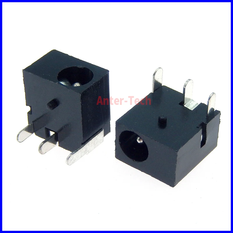 10pcs DC-006B   DC-006A 3.5*1.3 power socket Horizontal 3-pin direct switch DC power socket switch
