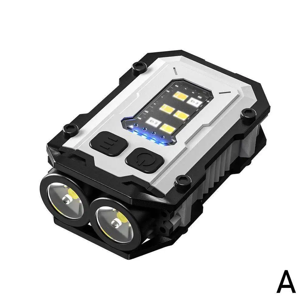 Senter Super Terang Portabel Senter Taktis Luar Ruangan Senter Gantungan Kunci Magnetik Darurat Mini Senter COB Lampu LED EDC I7H7