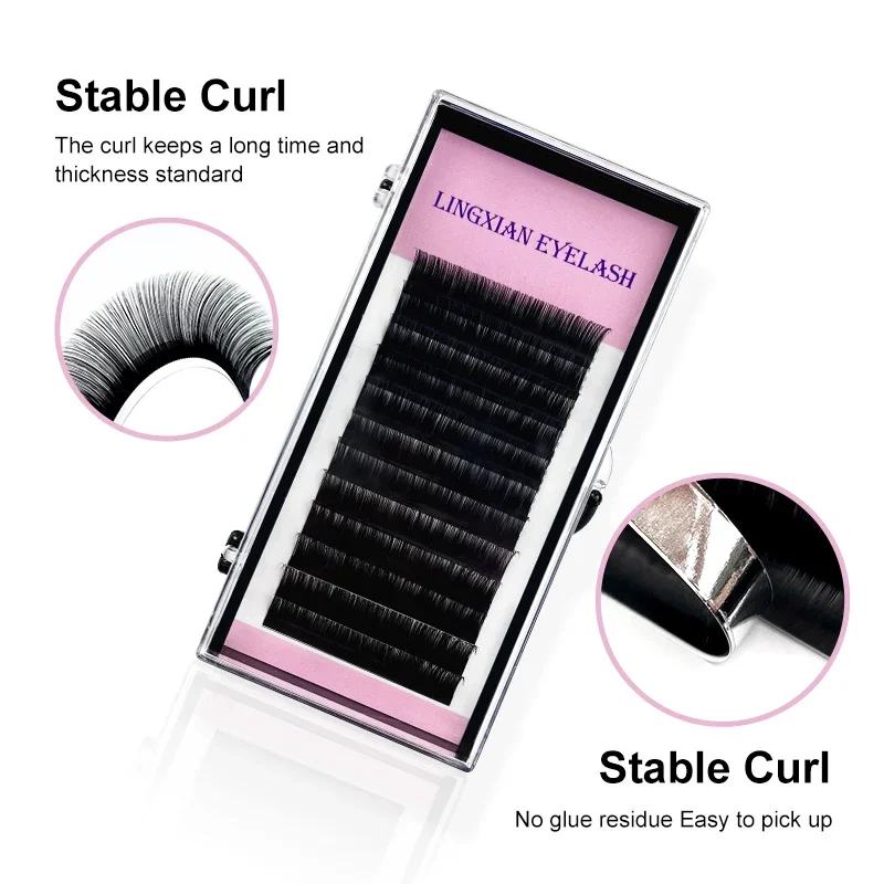 Soft Faux Mink ขนตาส่วนบุคคล C Curl D Curl 7-15 มม.ใหม่ Professional Cilios สําหรับเพิ่มขนตา