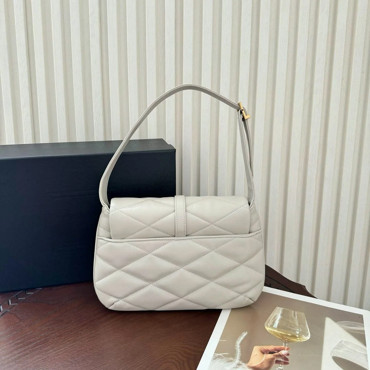 Women Everyday Carry Neutral Simple Office Storage Satchel Extra Long Detachable Crossbody Mini Sack Ladies Side Satchel All-Match Style Four-Season Wear Daily Use Companion Purse For Professional Working Women