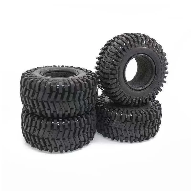 4 Stuks 125Mm 2.2Inch Rubber Wiel Banden Band Voor 1/10 Rc Crawler Auto Axiale Scx10 90046 Rr10 Wraith Traxxas Trx4 TRX-6