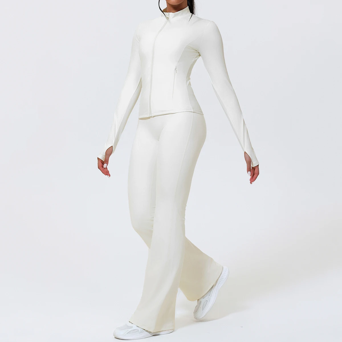سترة رياضية نسائية صيفية بأكما - مراجعة Yoga Fitness Jacket وسعره