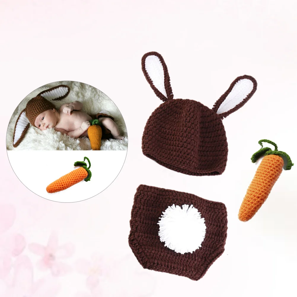 

Delicate Knitted Bunny Costume Newborn Photography Props Ideal for Baby Outfits and Picture Moments Baby Photo Props