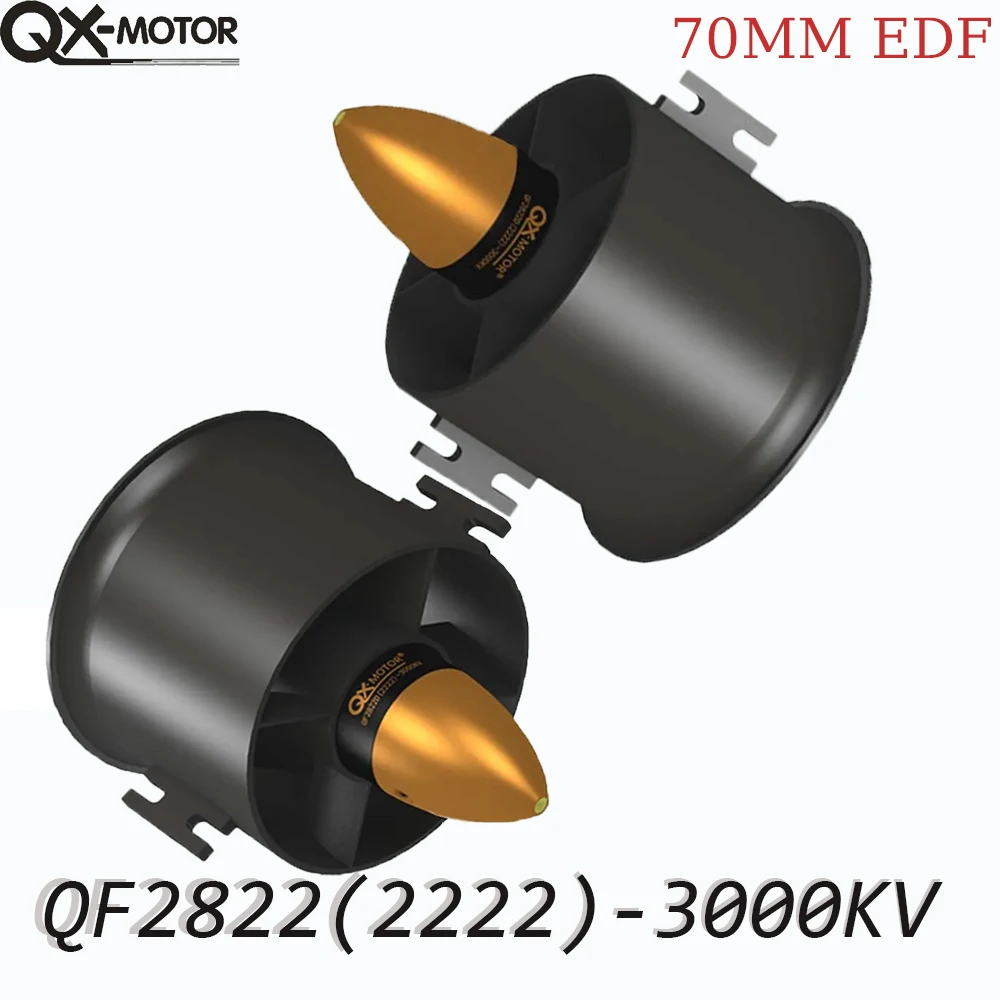 Silnik QX 6 łopatek wentylator kanałowy 70MM EDF z bezszczotkowym silnikiem QF2822 3000KV do FMS / Freewing zdalnie sterować częścią Model samolotu