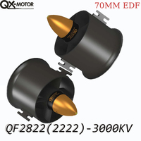QX-Motor 6 Blades Ducted Fan 70MM EDF With QF2822 3000KV Brushless Motor FOR FMS / Freewing Remotely Control Aircraft Model Part