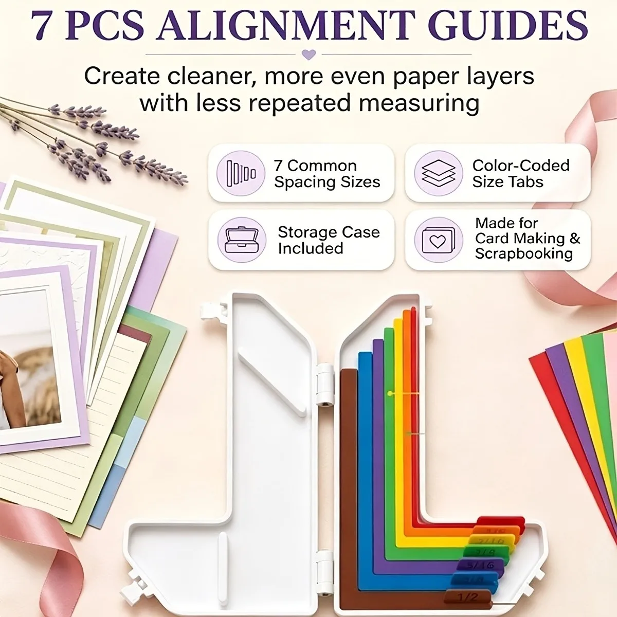 Box Art Alignment Kit 7 Precision Stacking Spacers for Card Making and Scrapbooking Projects