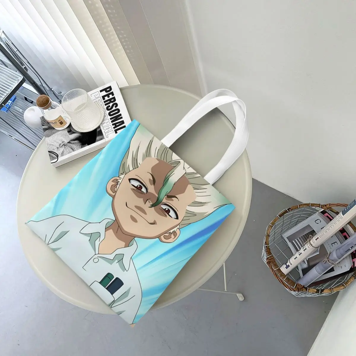 Senku Ishigami Dr Stone Apan аниме сумки для покупок парусиновая большая сумка складная женская сумка через плечо дорожная сумка