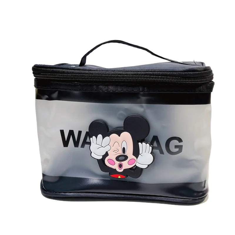 

Disney PVC Frosted Makeup Bag for Women Girl Waterproof Portable Mickey Mouse Toiletry Cosmetic Bag Large Capacity