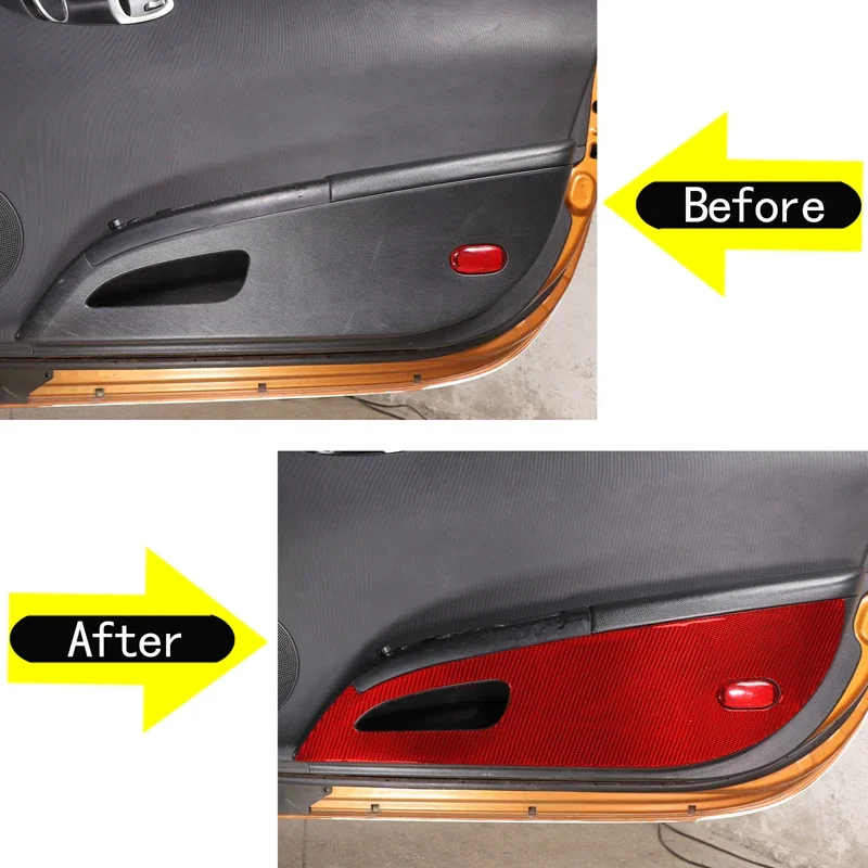 

Для Nissan 350Z 2003-2006 Защитная дверная панель автомобиля, противоударные коврики, мягкая наклейка из углеродного волокна, аксессуары для интерьера