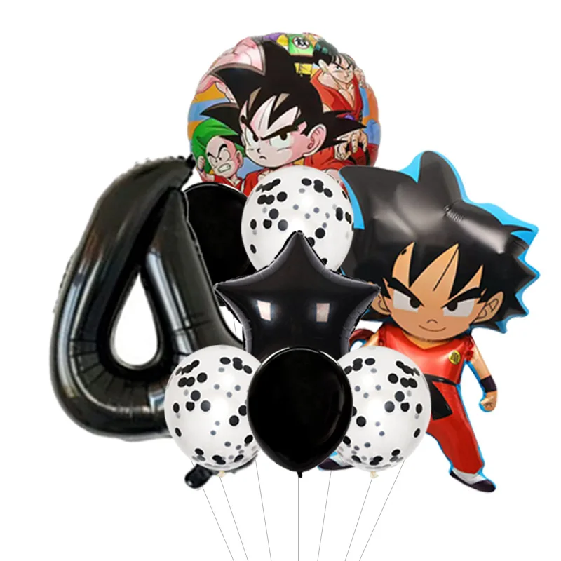 Set de Globos de Personajes de Dragon Ball Z, Globos de Goku Super Saiyan para Decoración de Fiestas de Cumpleaños, Globos para Fiestas Infantiles