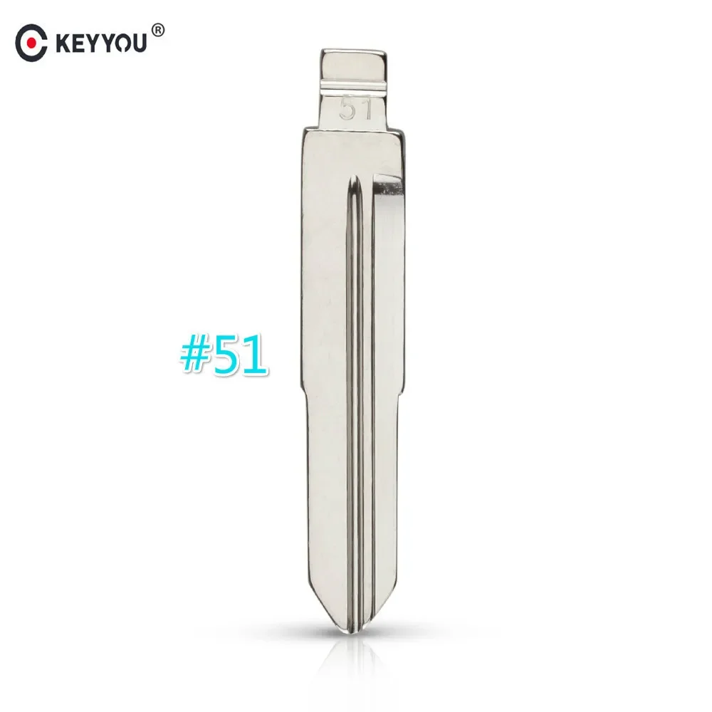 

KEYYOU 10pcs/lot Metal Blank Uncut Flip KD VVDI Remote Key Blade Type #51 for Chery A5 A3 Tiggo