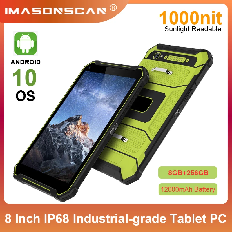 Explosion-Proof 8-inch Rugged IP68 Waterproof Industrial Outdoor Tablet 8GB RAM 256GB ROM 12000mAh Battery 4G WiFi Android PC