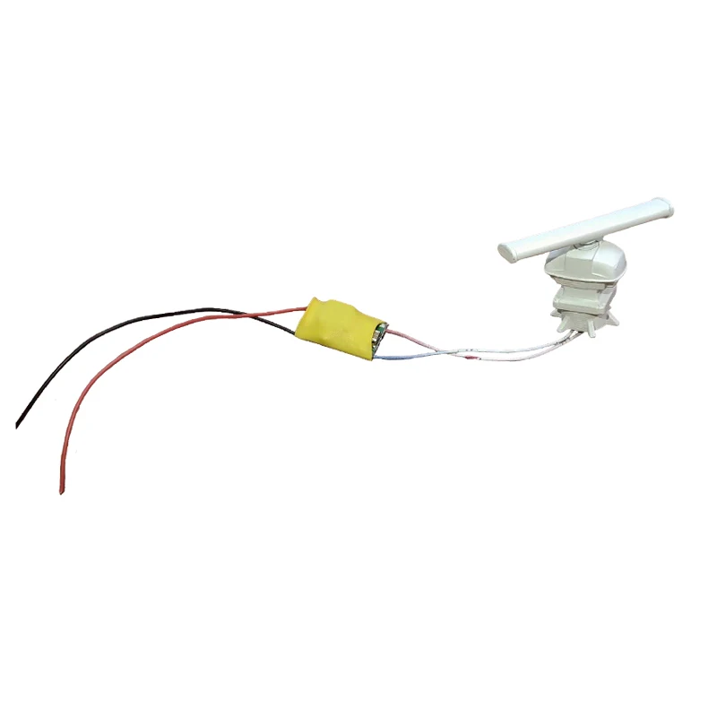 1PCS 5-35V 3D Printed Dynamic Radar Model with Motor Assembly Simulated Rotating Rod Speed Pre‑adjusted for RC Boat Ship Models