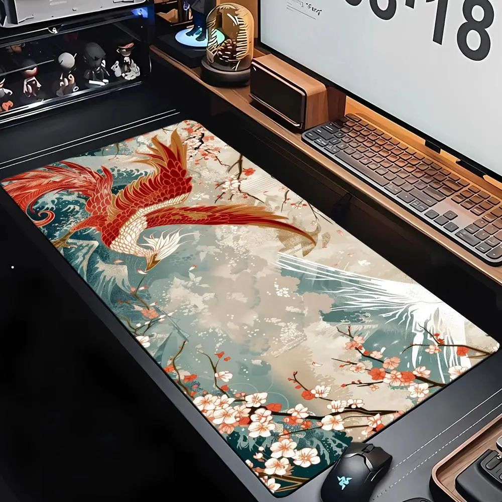 웨이브와 스시 디자인 마우스 패드 데스크 매트 게임 매트 PC 액세서리 고무 미끄럼 방지 키패드 확장 마우스패드 사무실 책상 매트