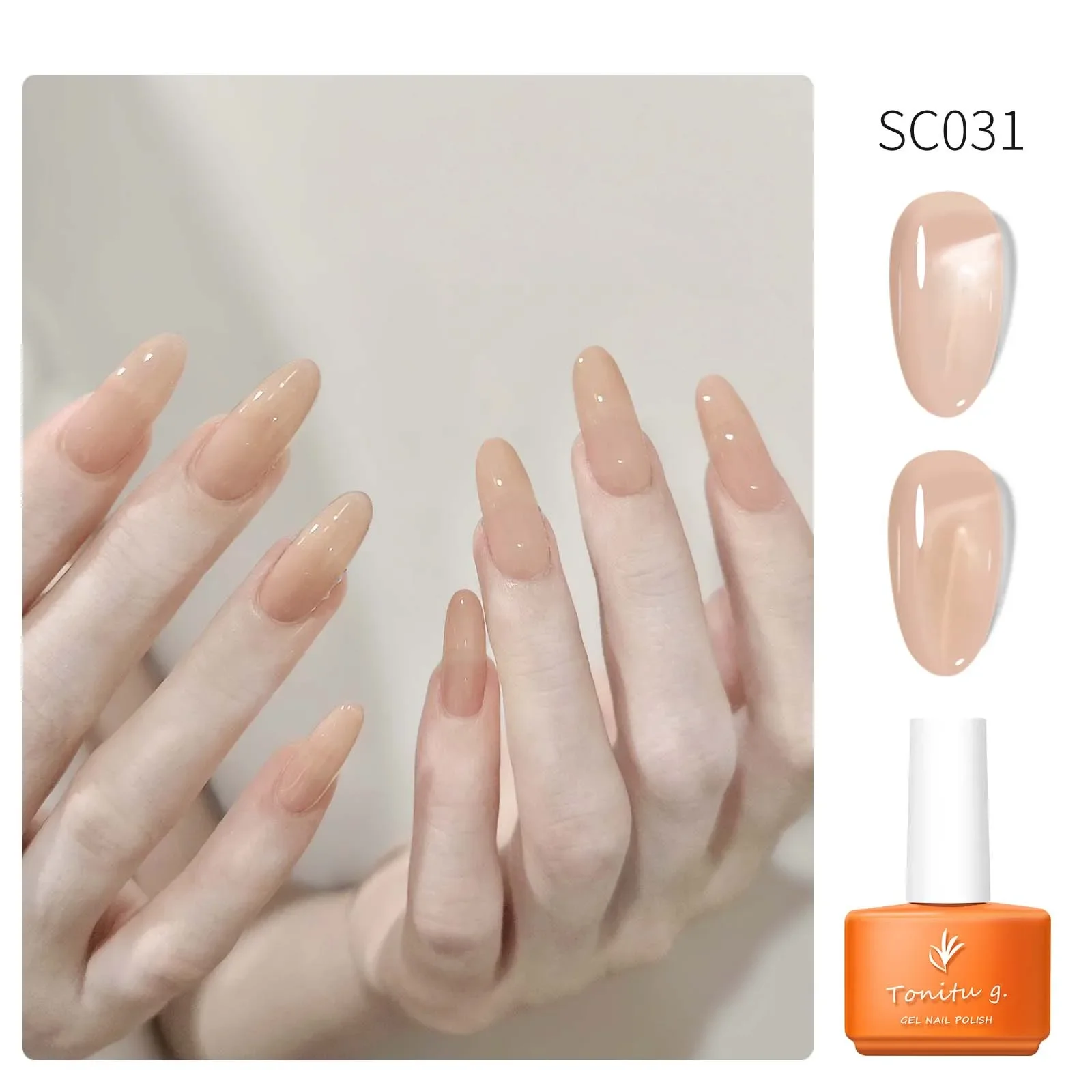 Tonitu G White Green Orange Jelly Nude Pink Gel Nail Polish Translucent UV LED Red Nails Art Gel Semi Permanent Varnish Manicure