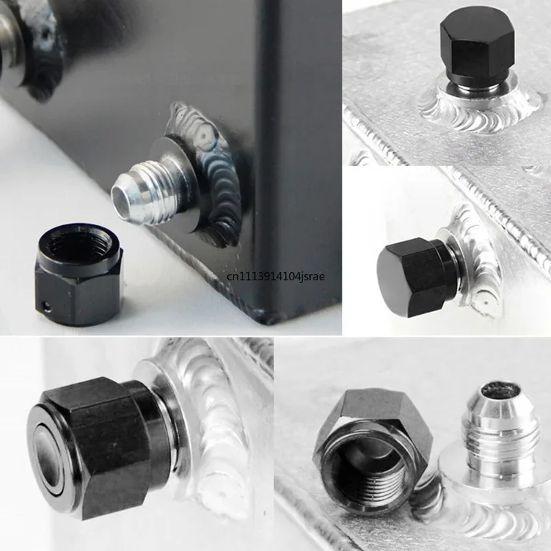 For Universal AN6-AN12 Aluminum Fuel Tank Nut Plug Adapter Car Fuel Line Sealing Thread Connector Accessories