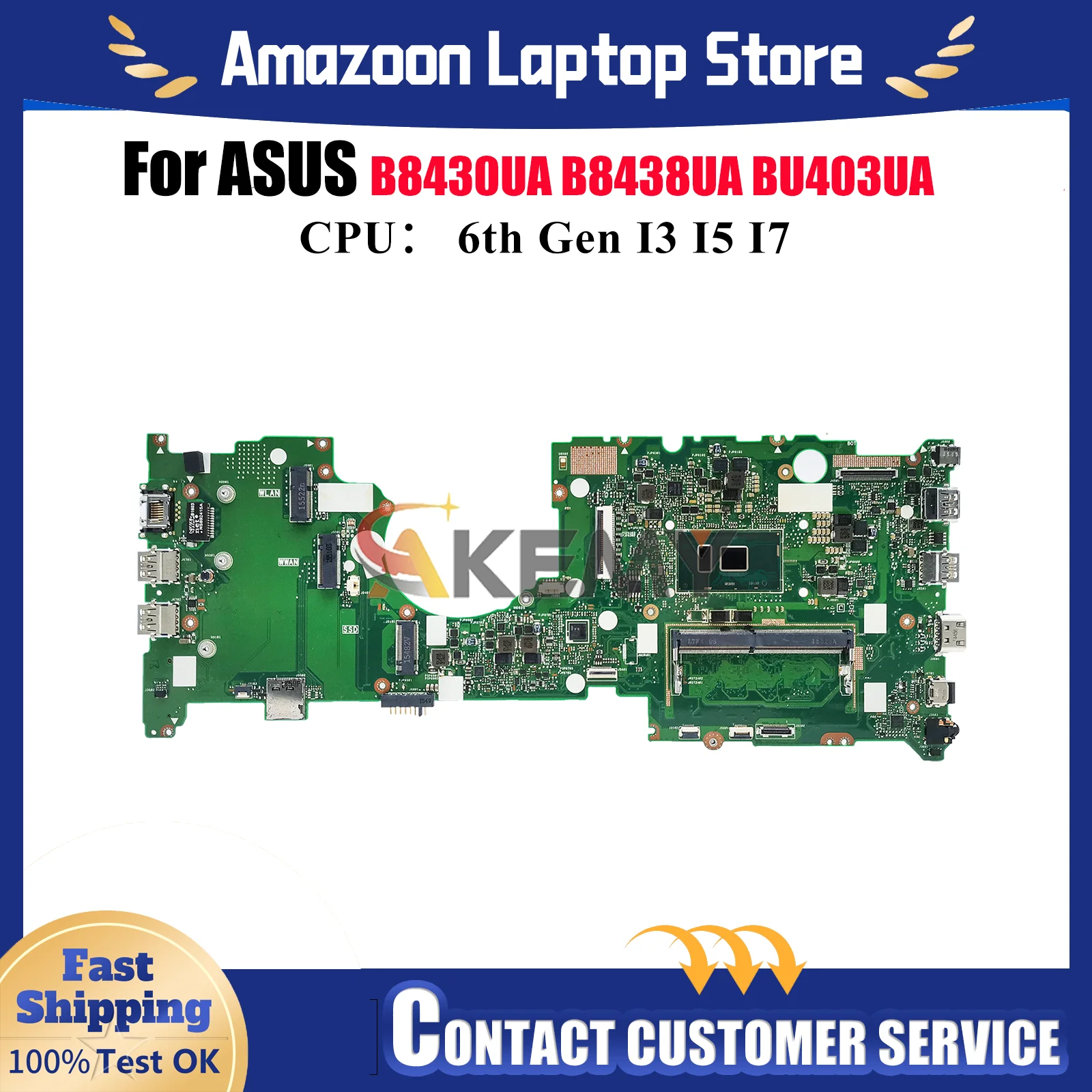

BU403UA Материнская плата для ноутбука ASUS ExpertBook B8430UA BU403U BU403UA B8438UA Материнская плата для ноутбука с процессором I3 I5 I7 100% тестирование ОК