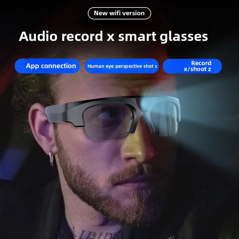 New New APP Audio Stereo Wireless DV Sports Sunglasses Camera Running Cycling WIFI Smart Glasses 2026