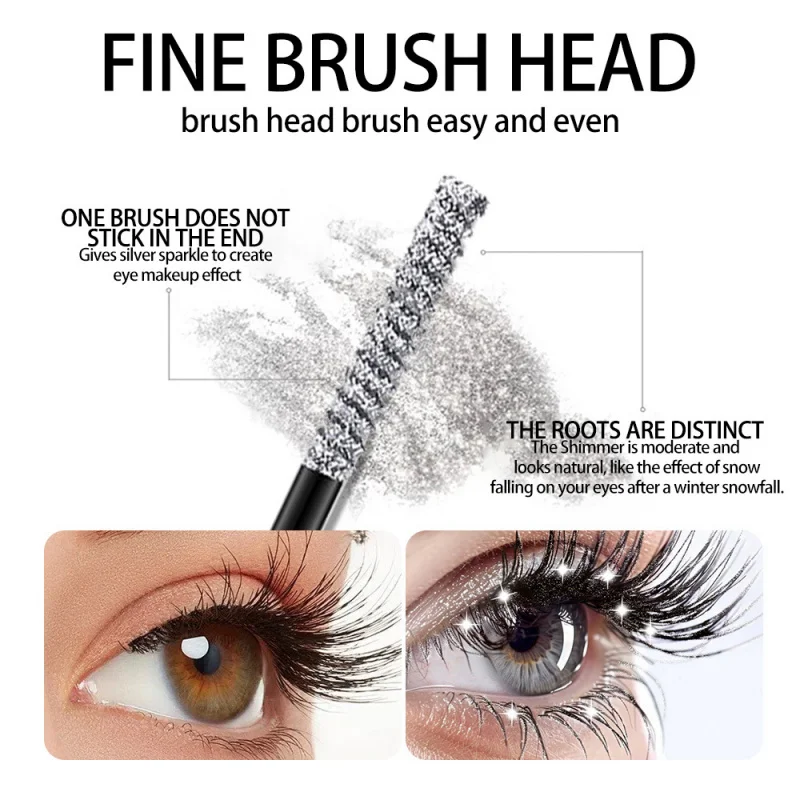 QICY Glitter Mascara: Waterproof, Long-lasting, and Intense Volume Dramatic Lashes