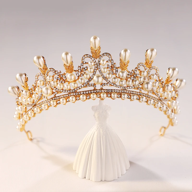 Itacazzo Bridal Headwear Full Of Dazzling Style Charming Fashion Gold-color Ladies' Party Wedding Crown