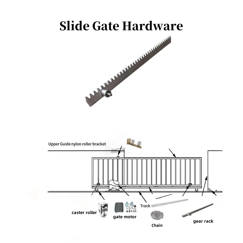 Smart Automatic Gate Opener Hardware Kit Electric Sliding Gate Chain Driven Slide Gate Kit