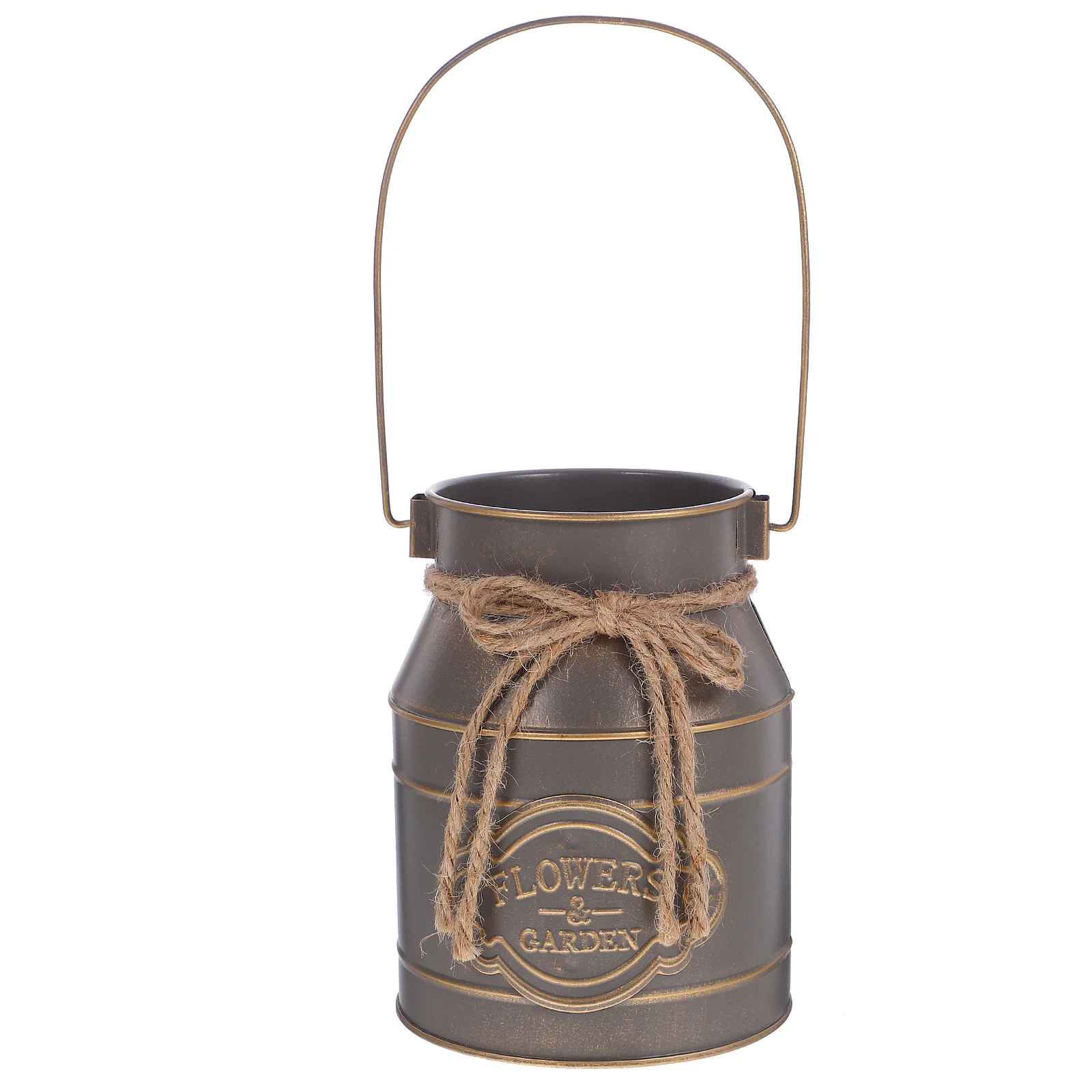 

Iron Flower Bucket Vintage Rustic Metal Planting Container For Home Decor Flower Arrangement Vase Farmhouse Gift