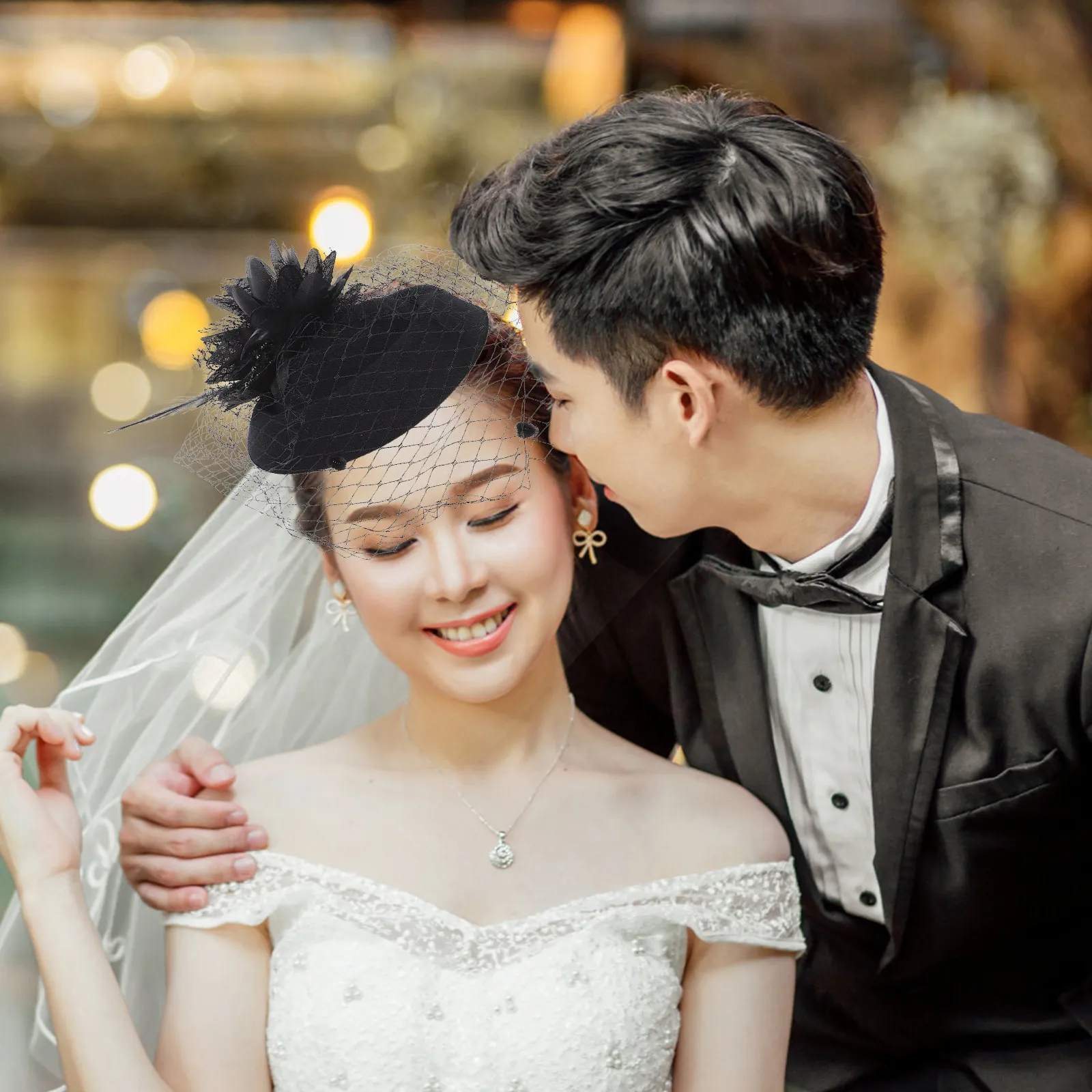 

1Pcs Vintage Flower Fascinator Pillbox Hat with Mesh Veil Noble Elegance Photography Costume Party Wedding Headdress 20S 50S