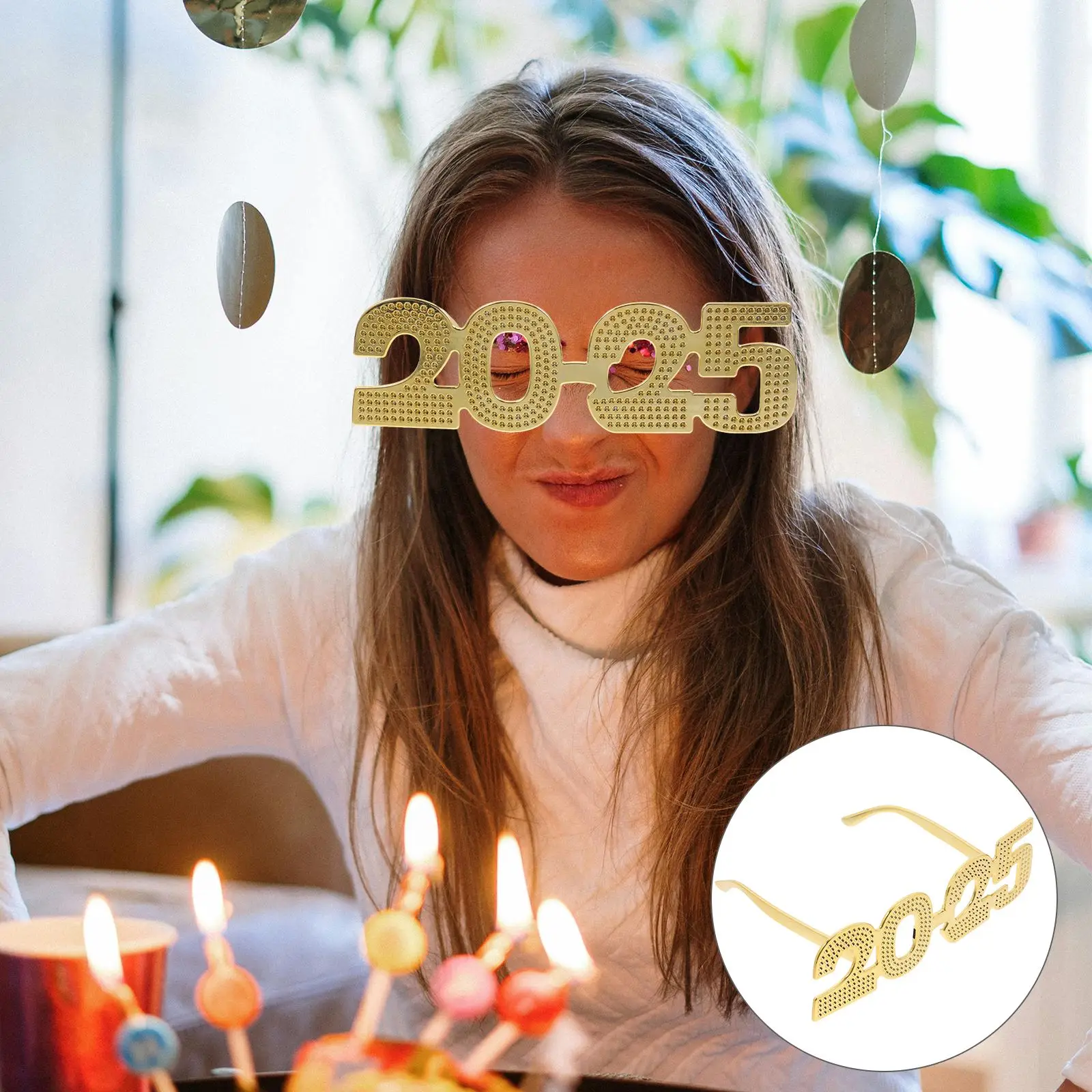 2025 Glasses New Year Eyeglasses Sunglasses Party Decorative Performance Props Kids Eyeglasses Photobooth Gifts Home Supplies