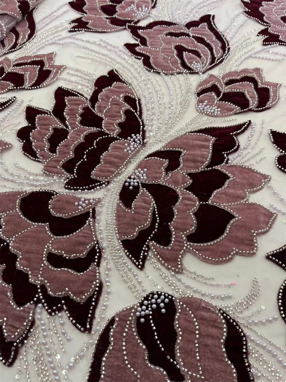 Роскошная африканская бисерная кружевная ткань 2021, высокое качество, нигерийские блестки с жемчужным кружевом, французский тюль, кружевная ткань для шитья вечерних платьев