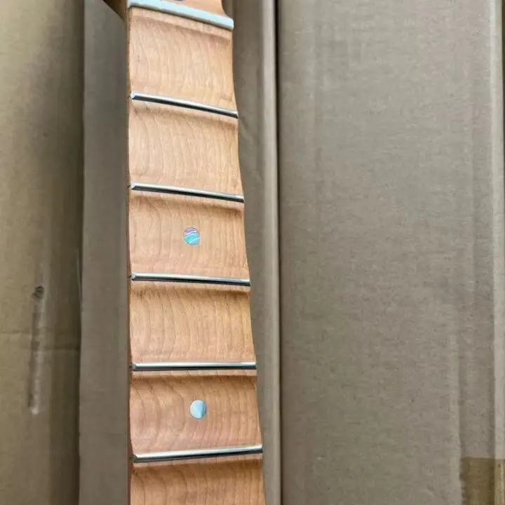 22fret Scalloped Maple Guitar Neck, 25.5 Inch, For Diy