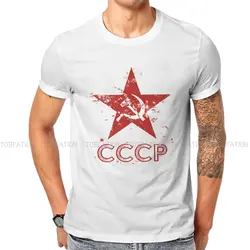 Russian USSR CCCP Original TShirts CCCP Vintage Hammer & Sickle Star  Print Men's T Shirt Hipster Clothing 6XL