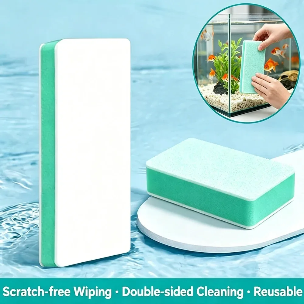 Double Sided Nano Magic Sponge Polishing Block Multifunctional Descaling Cleaning Pad for Fish Tanks Nails Jewelry Household