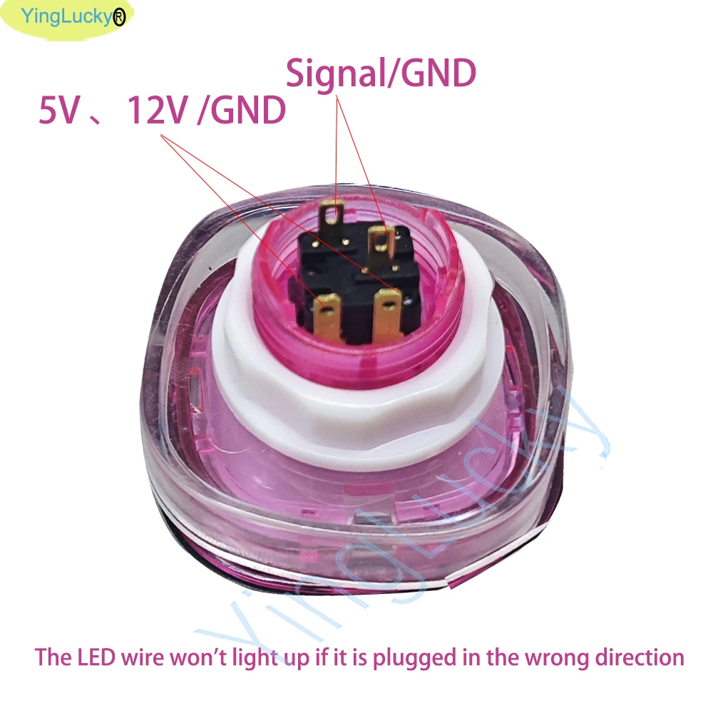 5 فولت 12 فولت ضوء مربع LED زر الضغط المضيء 35 مللي متر 50 مللي متر مع التبديل الجزئي ، لعبة آلة بيع الأركيد ، وحدات تحكم الفيديو