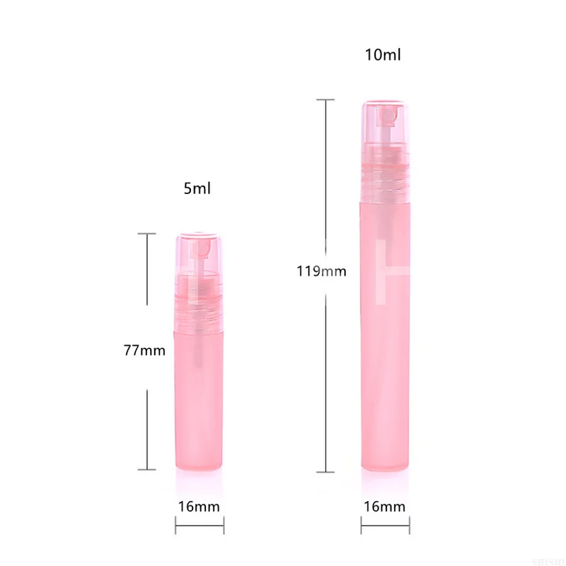 100 Stuks Frosted Plastic Parfum Fles Fijne Nevel Spray Flessen Hervulbare Met Verstuiver Pompen Voor Parfum Reizen Fles Clear