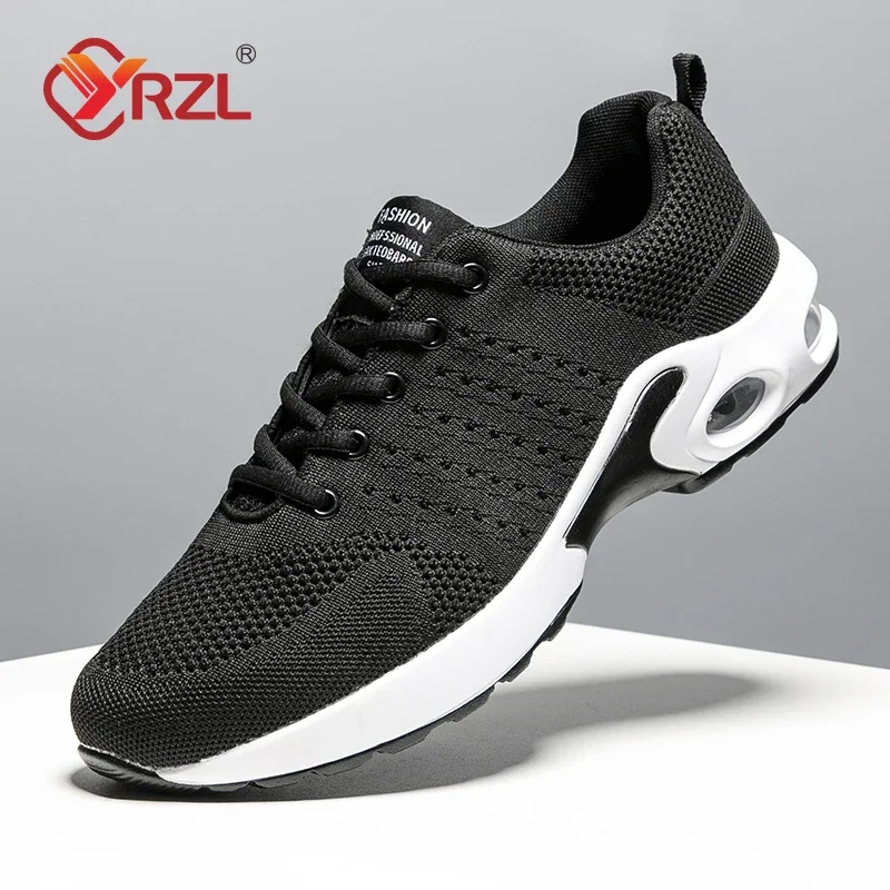 

YRZL Men's Casual Sneakers Running Shoes Air Cushion Soft Bottom Sneaker Mens Sports Shoes Indoor Outdoor Lace Up Training Shoes