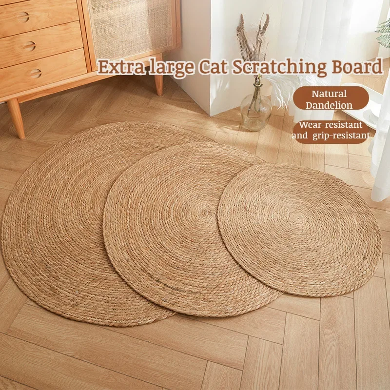ขนาดใหญ่ Cat Scratching Board Retro Design สวมใส่ Non-เศษ Claw Sharpening ของเล่นหวาย Cat Nest Sleeping Mat