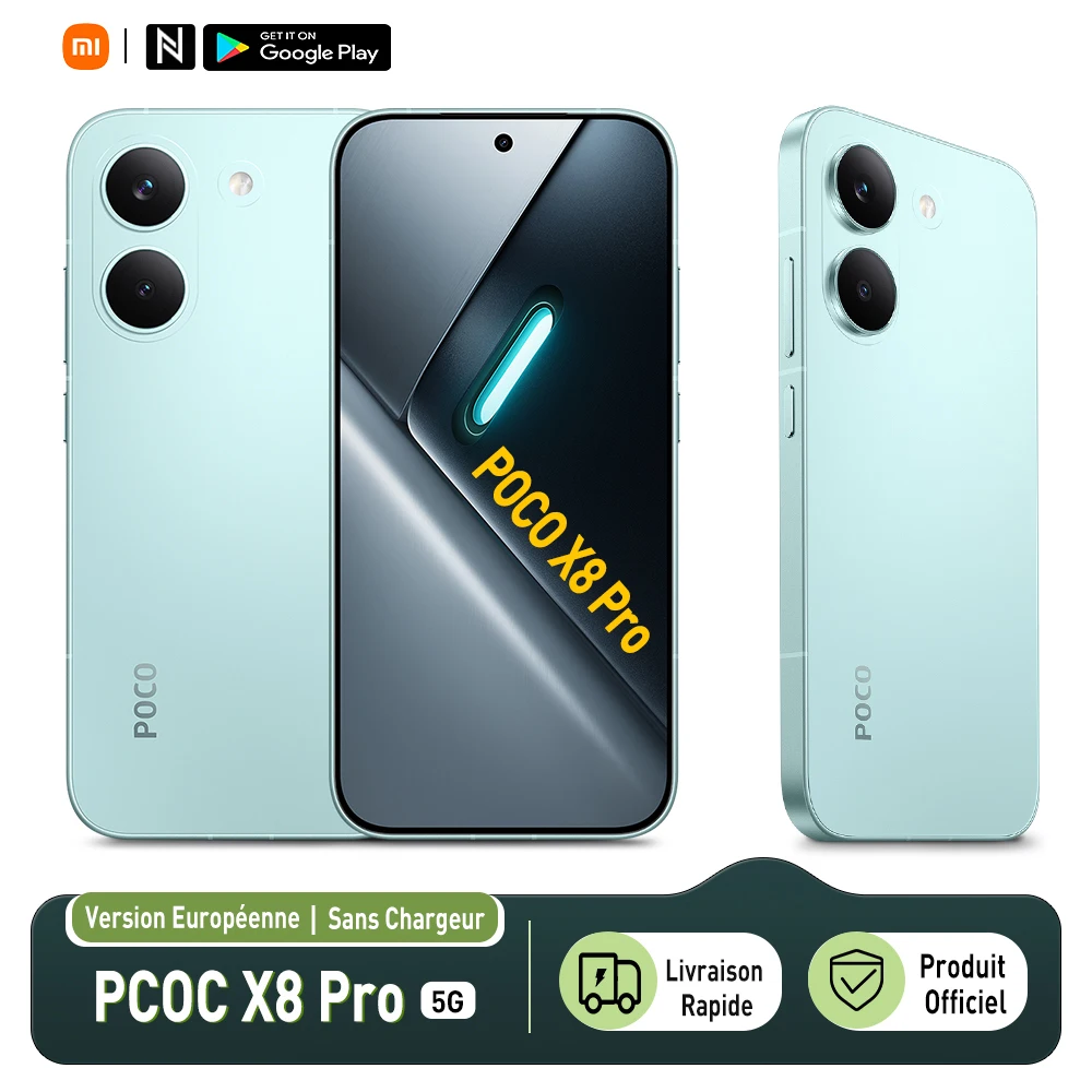 POCO X8 Pro 5G Versión Europea 256GB/512GB, Pantalla AMOLED 6,59" 1.5K 120Hz, Dimensity 8500-Ultra, Cámara 50MP OIS, 6210mAh, IP68, NFC, Sin Cargador