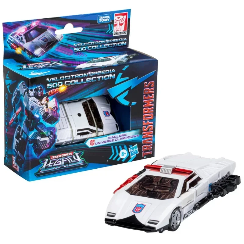 Takara Tomy Hasbro Transformers Legacy Clampdown Diaclone Velocitron Road Hauler Blurr Deluxe figura de acción adornos figura de juguete