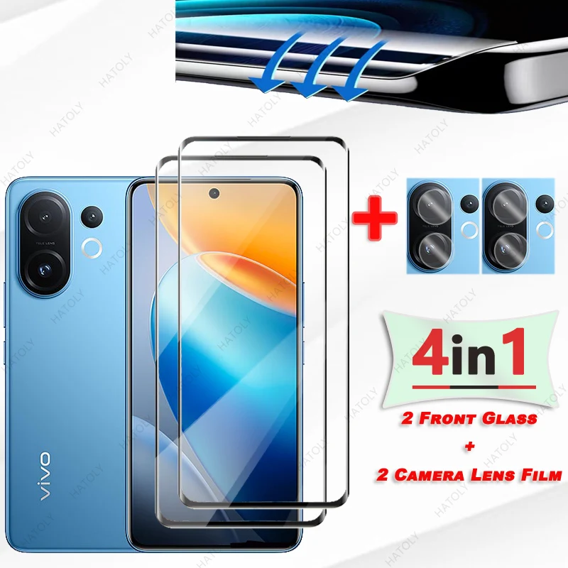 

3D изогнутое стекло для vivo T4 Pro, защитное стекло для экрана для vivo T4 Pro, защитная пленка для объектива камеры vivo T4 Pro 5G
