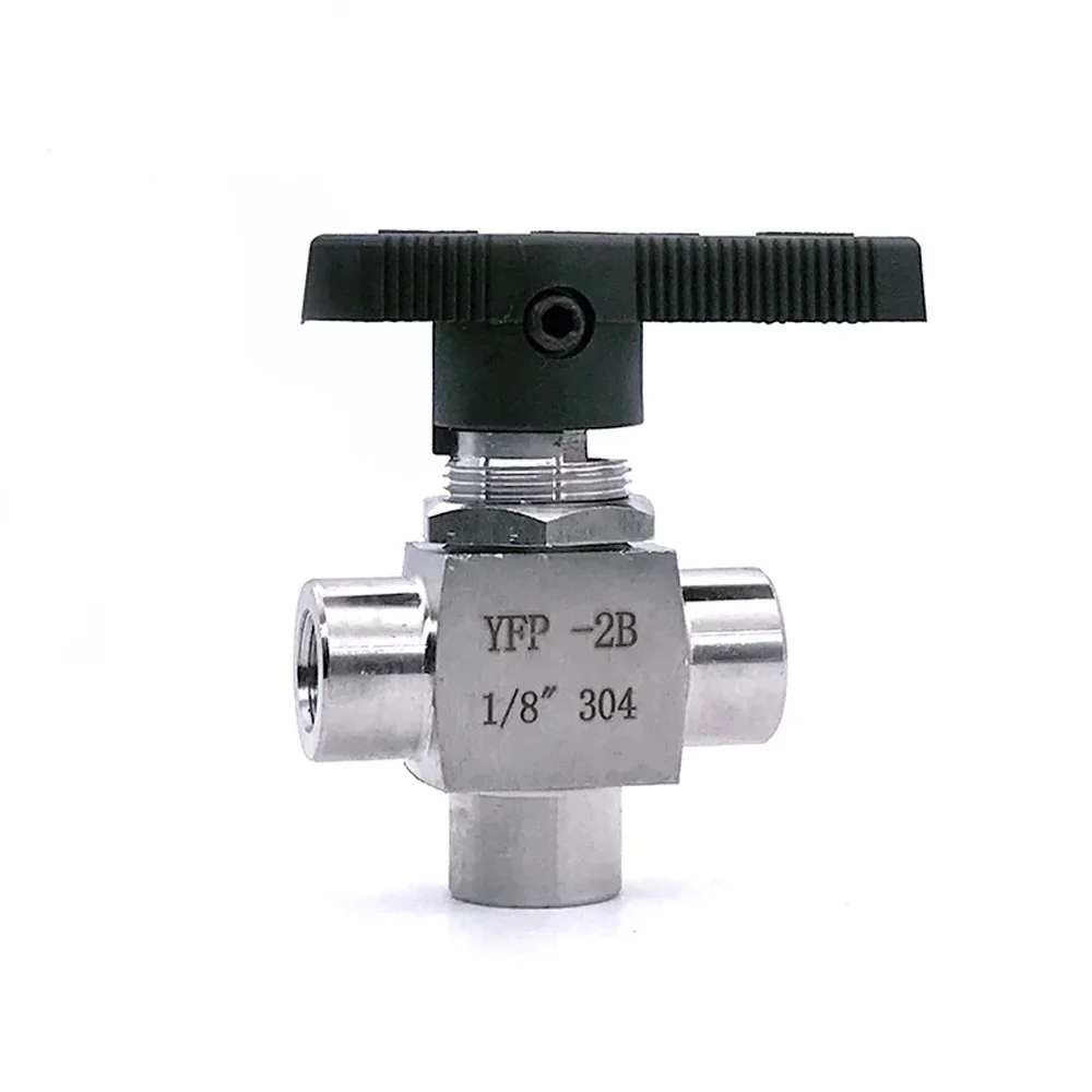 1/8 "1/4" 3/8 "1/2" 3/4 "BSP NPT femmina Tee L porta valvola a sfera 304 in acciaio inox acqua Gas Oil